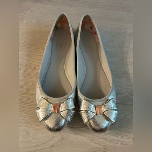 Ted Baker Flats in Silver Size 8
